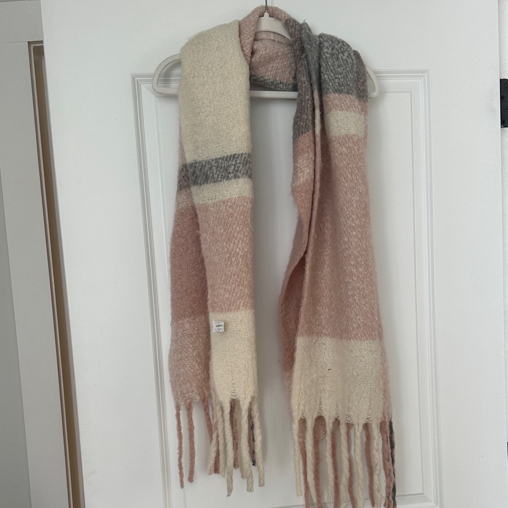 Plaid Fringe Scarf